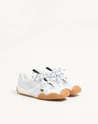 Amphibia Sneaker aus gummiertem Kalbsleder und Spaltleder