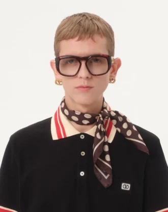 Baumwoll-Piqué-Poloshirt mit Vlogo-Patch