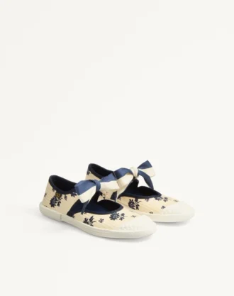 Bay By Bay Ballerina-Sneaker aus Papier mit Blumenmuster