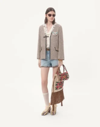 Bestickte Jeansshorts