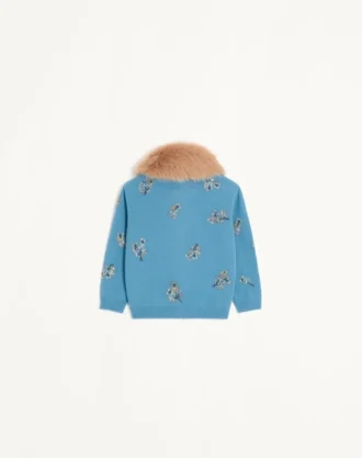 Bestickte Strickjacke