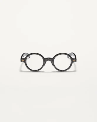 Bizarre Circle Brille mit Kristallen aus Acetat