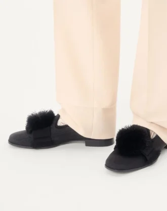 Bowow Mokassin aus Moiré-Stoff