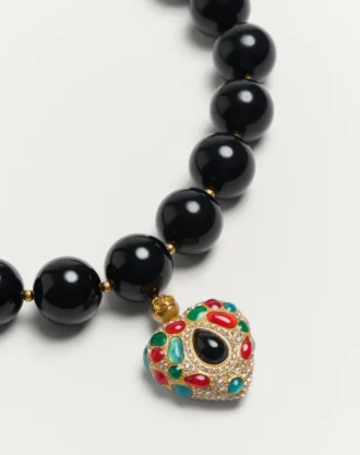 Coeur Royal Halskette aus Metall, Harz, Emaille und Swarovski®-Kristallen