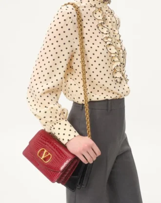 Crepe De Chine-Hemd mit Plusdepois-Print