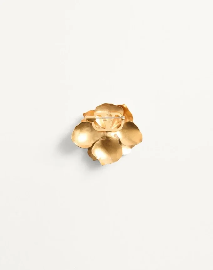 Fleur Lumineuse Brosche aus Metall und Stoff