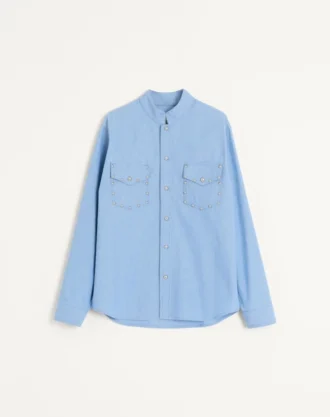 Jeanshemd mit Cabochons