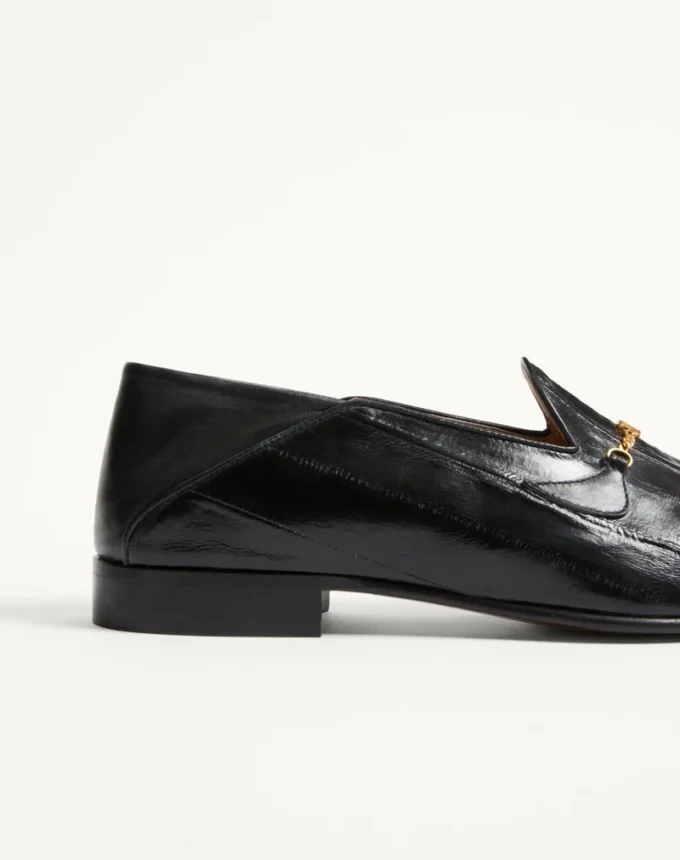 Jiggie Loafer aus Aalhaut und Nappaleder