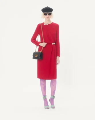 Kleine Valentino Garavani Vain Schultertasche aus glänzendem Kalbsleder