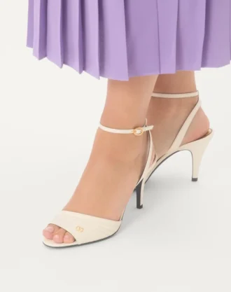 Ladycrush-Sandale aus Ziegenleder, 85 mm