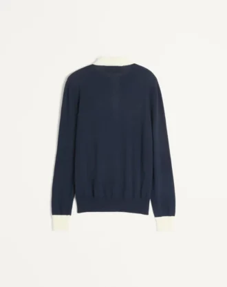 Langärmeliges Baumwoll-Poloshirt