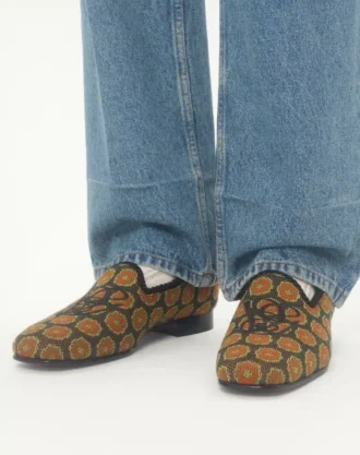 Les Alcôvettes Loafer aus Jacquard-Stoff