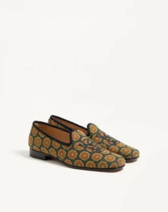 Les Alcôvettes Loafer aus Jacquard-Stoff