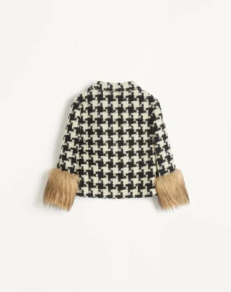 Makro-Hahnentritt-Tweedjacke