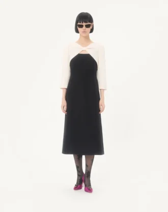 Midi-Kleid aus Crêpe Couture