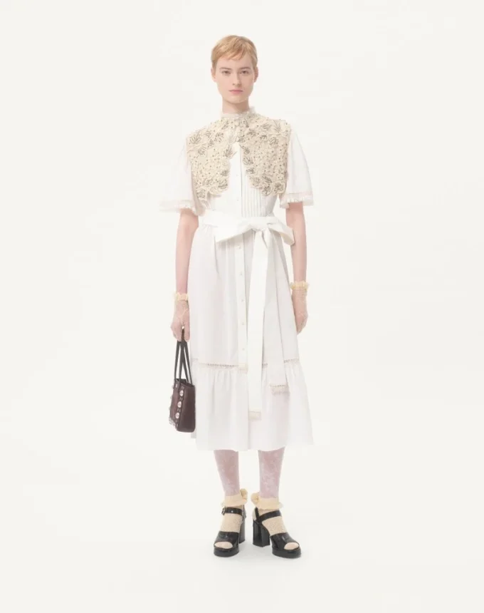 Midikleid aus Baumwoll-Musselin