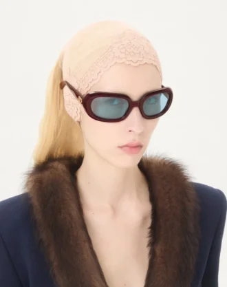 Ovale Wrap-Around-Brille aus Acetat