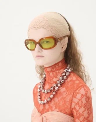 Ovale Wrap-Around-Brille aus Acetat