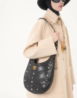 Peacoat aus drapierter Wolle