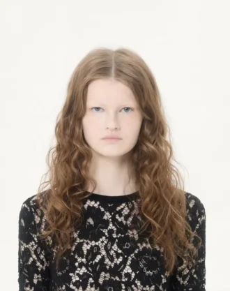 Pullover aus Spitze und Baumwolle