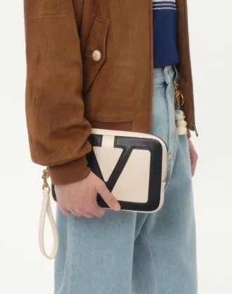 Pullover aus Wolle und Baumwolle mit Chez Valentino Jacquard-Muster