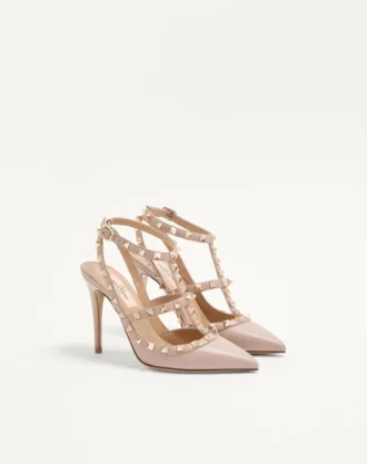 Rockstud Ankle Strap Pump 100 mm