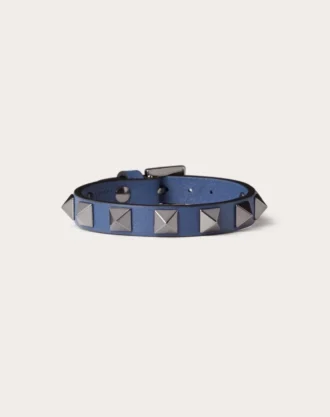 Rockstud Lederarmband mit Ruthenium-Nieten
