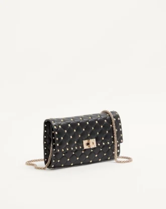Rockstud Spike Nappa Leder Crossbody Clutch Bag