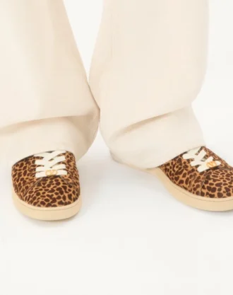 Royco Sneaker aus Haar-Kalbsleder mit Fauve Eclat-Print und Nappa-Kalbsleder