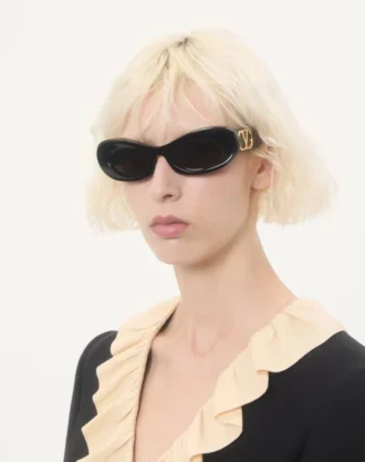 Schmaler ovaler Acetatrahmen