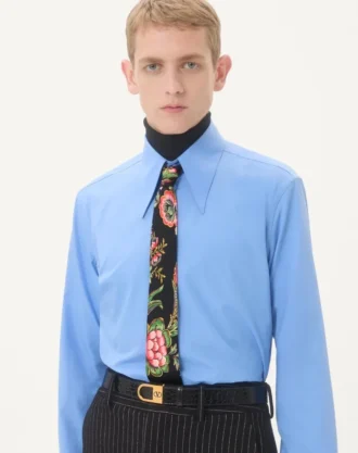 Seidenkrawatte mit Papierblumenmuster