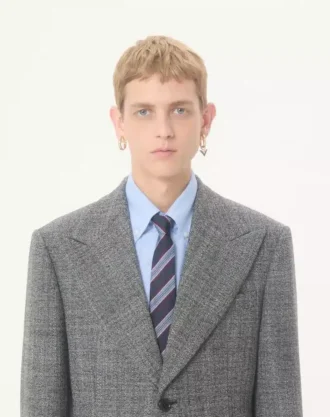 Valentie Jacquard-Seidenkrawatte im Regimental-Stil