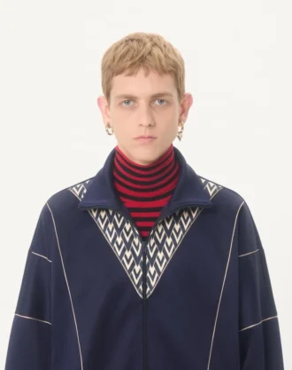 Valentino Acetat-Sweatshirt mit Reißverschluss und eingearbeitetem „Toute La V”-Print