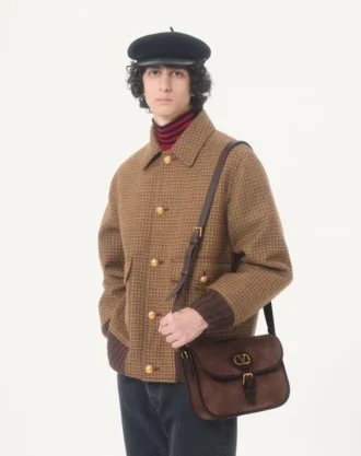 Valentino Bomberjacke aus Wolle mit Hahnentrittmuster