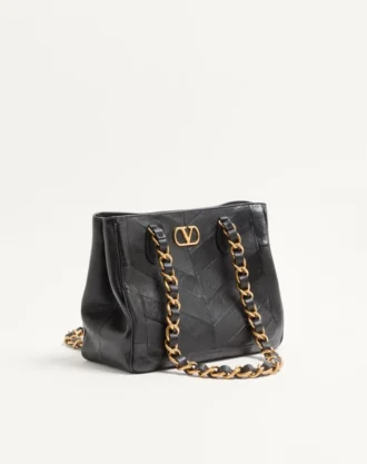 Valentino Garavani Laseine Kleine Einkaufstasche aus Nappaleder mit Chevron-Muster