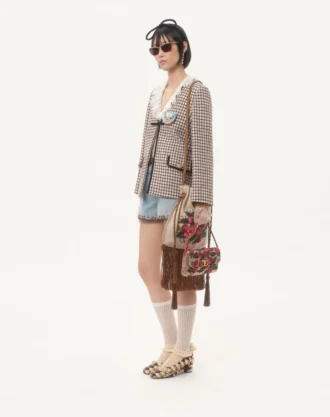 Valentino Garavani Nellcôte Alice bestickte Tasche mit Fransen