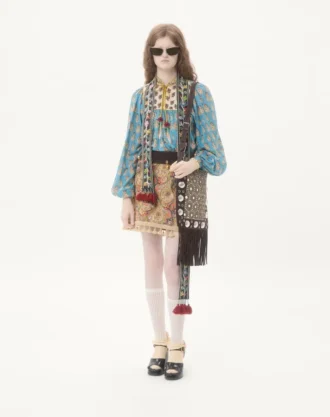 Valentino Garavani Nellcôte bestickte Umhängetasche mit Fransen