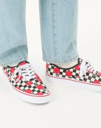 Valentino Garavani und Vans Low-Top-Sneaker aus Stoff mit VLogo-Schachbrettmuster und Polka-Dot-Detail