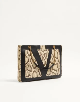 Valentino Garavani Viva Superstar Medium Python Shopping Bag