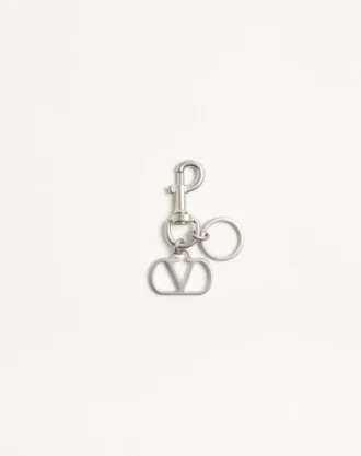 Valentino Garavani Vlogo Signature Metall-Taschenanhänger mit Schlüsselring