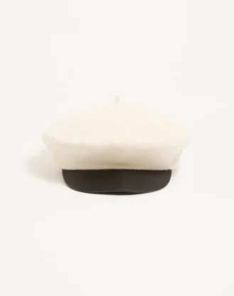 Valentino Garavani VLogo Signature Wollmütze mit Leder-Schirm