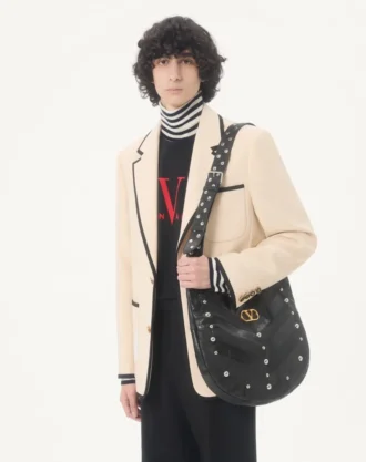 Valentino Rollkragenpullover aus Wolle mit Vlogo-Patch