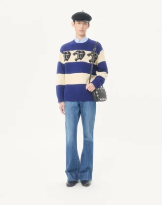 Valentino Wollpullover mit Jacquard-Panthermuster