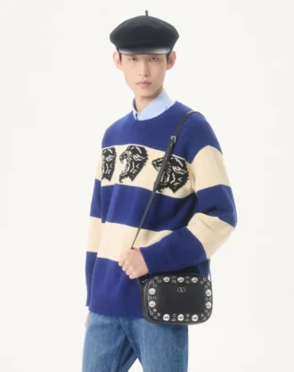 Valentino Wollpullover mit Jacquard-Panthermuster