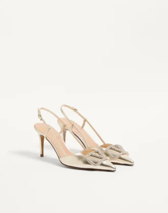 Vlogo Glow Laminierte Nappa-Slingback-Pumps 80 mm / 3,15 Zoll