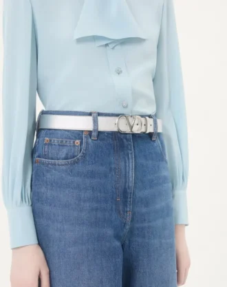 Vlogo Signature Gürtel aus laminiertem Kalbsleder 30 mm