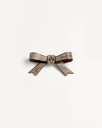 Vlogo Signature Haarspange aus Harz, Metall und Kristallen