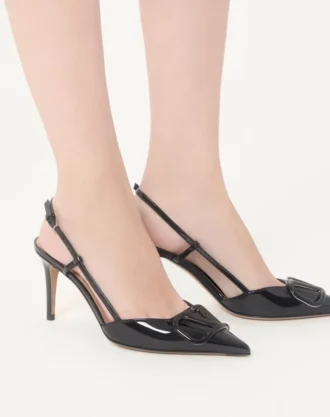 VLogo Signature Lackleder-Slingback-Pumps 80 mm