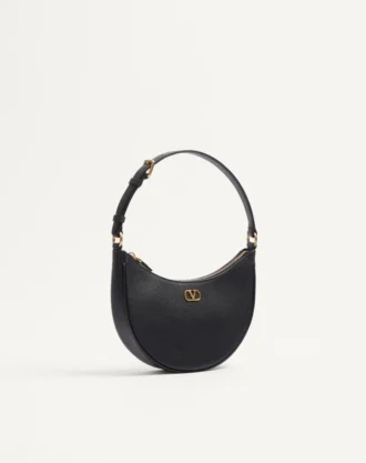 Vlogo Signature Mini-Hobo-Tasche aus genarbtem Kalbsleder