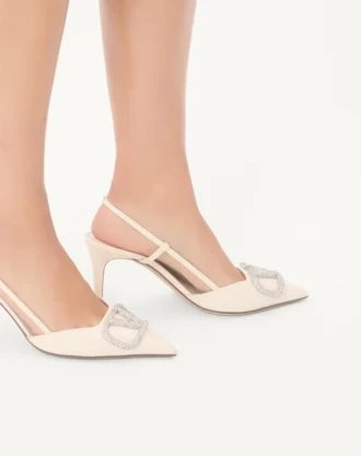 Vlogo Signature Slingback-Pumps aus Kalbsleder 80 mm